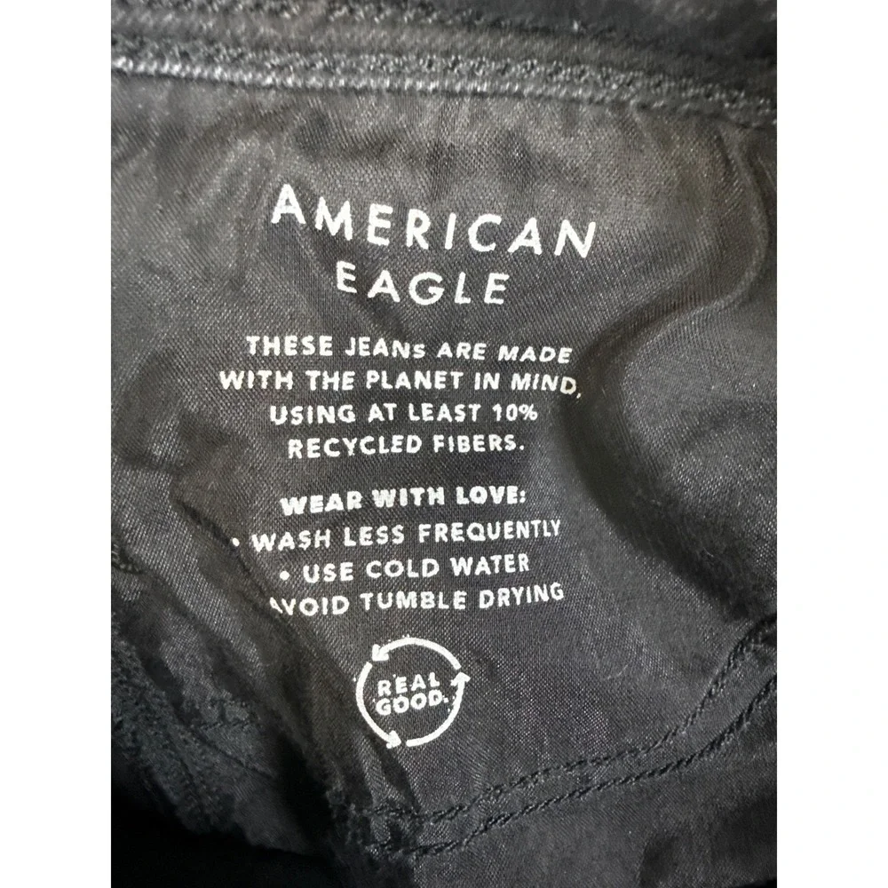 American Eagle Kick Boot Jeans Womens 10 Black Next Level Stretch Travel Country